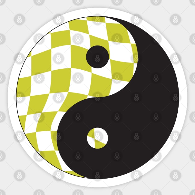 Checker Yin Yang Sticker by ameemax